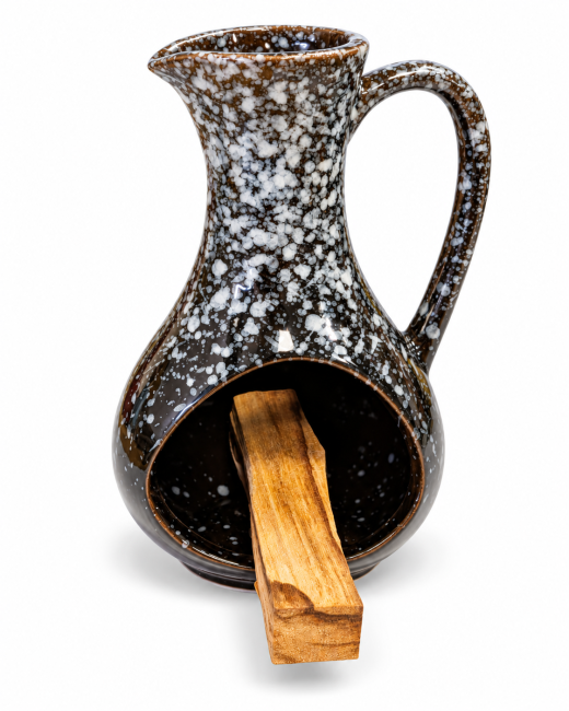 Brûle-encens en céramique noir moucheté 12 cm chez Arabesk