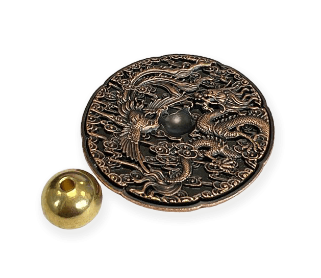 Porte Encens Métal Dragon et Fhénix  - 5 cm