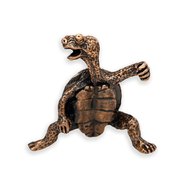 Schildkröten-Räucherstäbchenhalter aus Metall, 6 cm