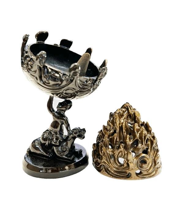 Porte Encens Métal Boshan 13.5 cm chez Arabesk|fr