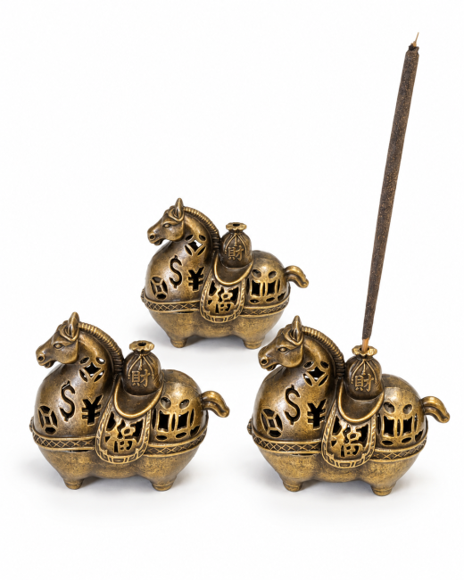 Porte-encens cheval 5,3 cm – Lot de 3 chez Arabesk