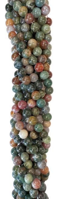 Agate Indienne perles 8mm sur fil 40cm