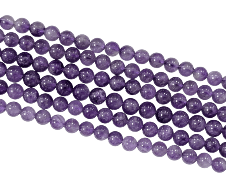 Amethyste A perles 6mm sur fil 40cm chez Arabesk