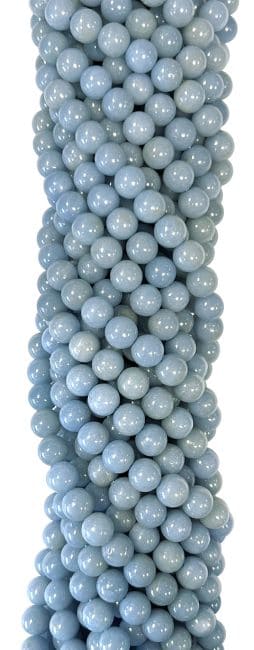 Angelite A perles 8mm sur fil 40cm