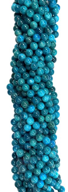 Apatite Bleue AA+ perles 6mm sur fil 40cm