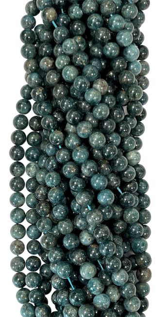 Apatite Bleue B perles 8mm sur fil 40cm