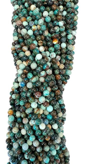 Chrysocolle AA perles 6mm sur fil 40cm