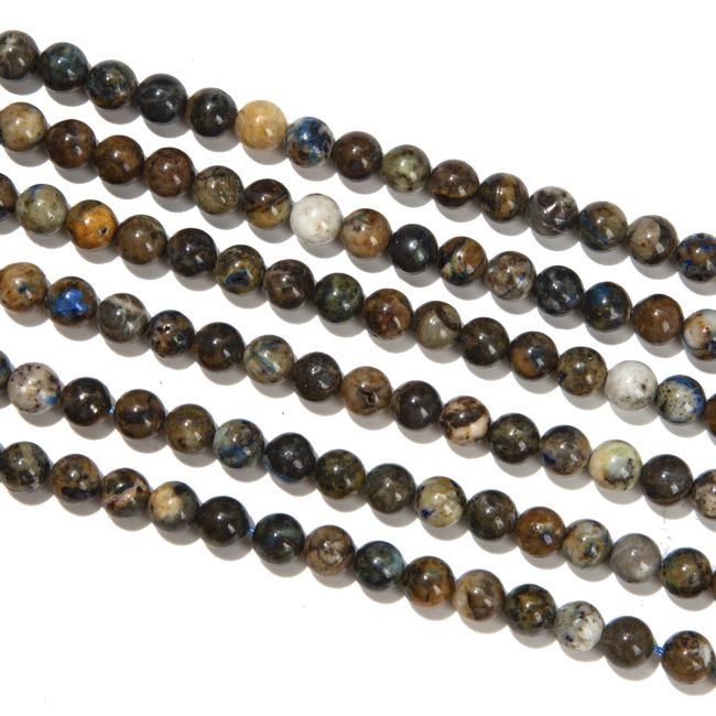Chrysokoll Perlen 6–7 mm auf 40 cm Draht