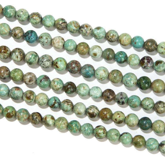 Chrysocolle A perles 8-9mm sur fil 40cm