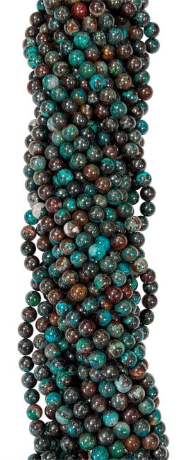 Chrysocolle du Congo AA perles 6mm sur fil 40cm