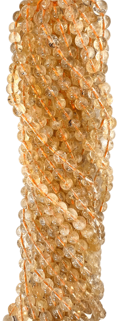 Citrine Naturelle perles 10mm sur fil 40cm