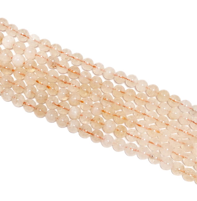 Perles Rondes sur Fil Citrine Naturelle AB 4-5mm chez Arabesk