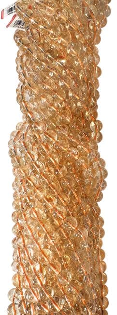 Citrine Naturelle AA perles 6mm sur fil 40cm