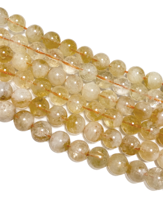 Perles Rondes sur Fil Citrine Naturelle A 7.5-8.5mm chez Arabesk