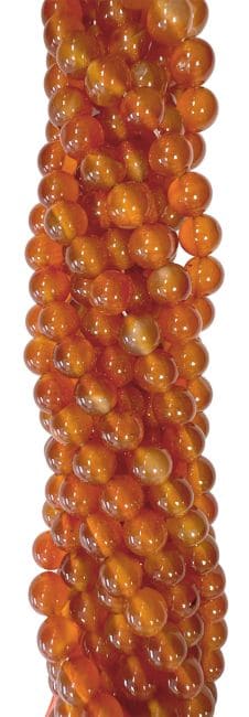 Cornaline A perles 4mm sur fil 40cm chez Arabesk