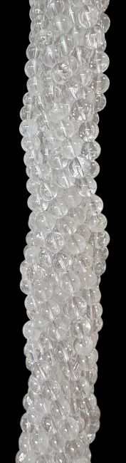 Cristal de roche perles 10mm sur fil 40cm