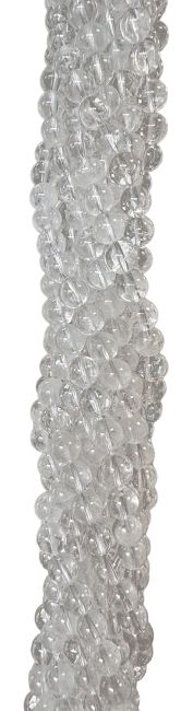 Cristal de roche perles 6mm sur fil 40cm