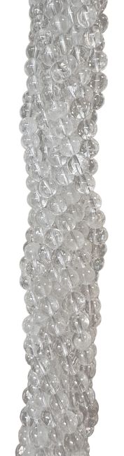 Cristal de roche perles 8mm sur fil 40cm