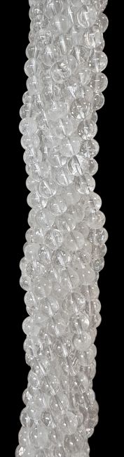 Cristal de roche perles 8mm sur fil 40cm