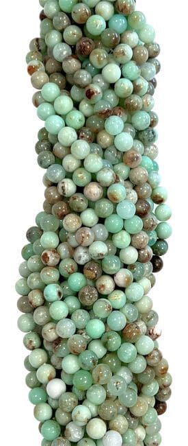 Chrysoprase AA perles 6mm sur fil 40cm