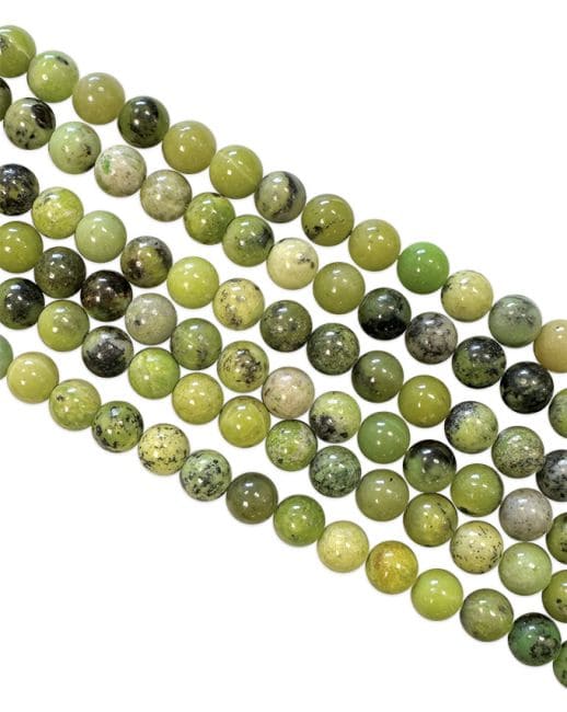 Chrysoprase Citron A perles 6mm sur fil 40cm