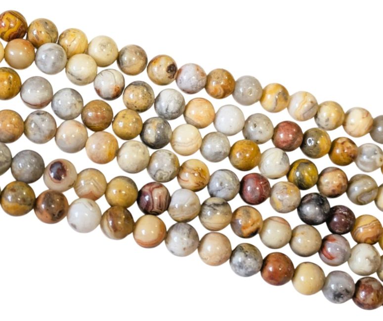 Agate Crazy Lace perles 6mm sur fil 40cm chez Arabesk