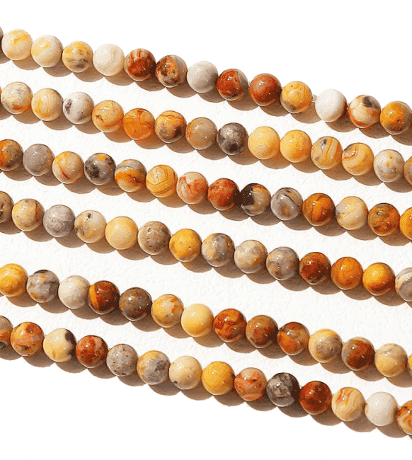 Agate Crazy Lace perles 4mm sur fil 40cm