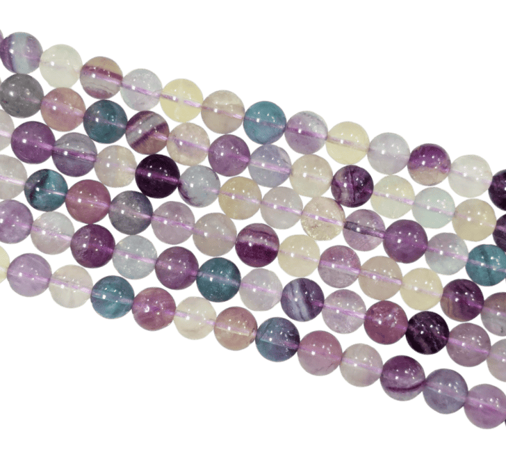 Fluorite AA perles 10mm sur fil 40cm chez Arabesk