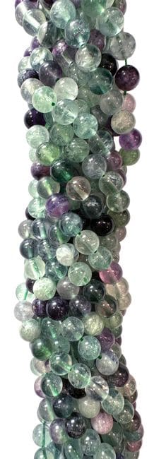 Fluorite A Perlen 8mm auf 40cm Faden