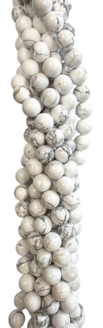 Howlite A perles 10mm sur fil 40cm