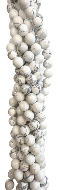 Howlite A perles 4mm sur fil 40cm chez Arabesk