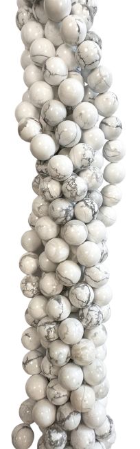 Howlite A perles 4mm sur fil 40cm