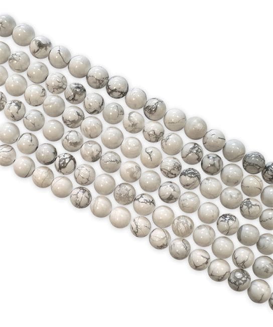 Howlite A perles 4mm sur fil 40cm chez Arabesk|fr