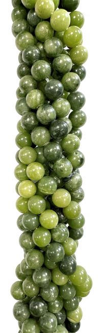 Jade Nephrite perles 8mm sur fil 40cm