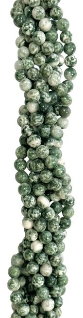 Jade verte A perles 8mm sur fil 40cm