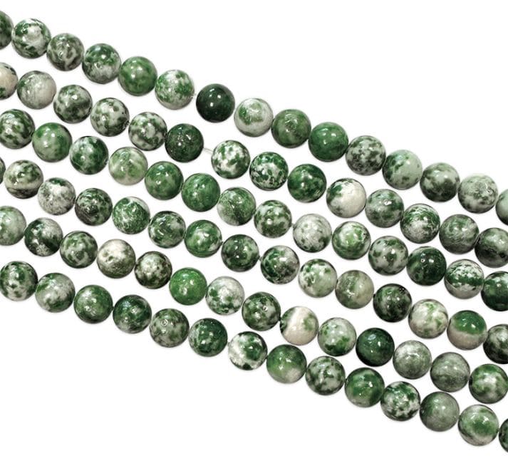 Jade verte A perles 8mm sur fil 40cm