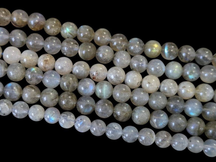 Perles Rondes sur Fil Labradorite A 5.5-6.5mm chez Arabesk|fr