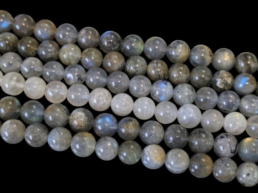 Perles Rondes sur Fil Labradorite A 8-9mm chez Arabesk|fr