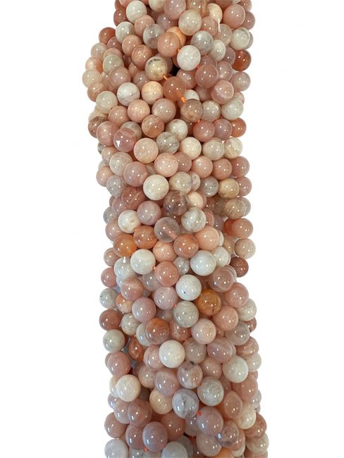 Pierre de lune adulaire multicolore perles 6mm sur fil 40cm
