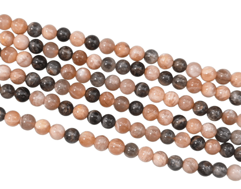 Pierre de Lune Multcolore Foncée A perles 6-7mm sur fil 40cm chez Arabesk