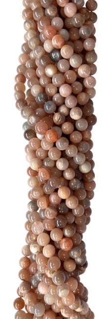 Pierre de lune adulaire multcolore foncée A perles 8mm sur fil 40cm
