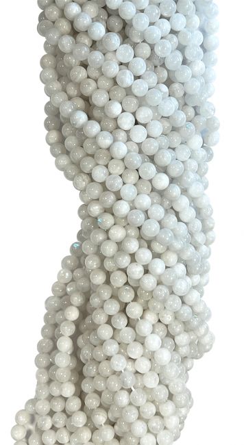 Pierre de Lune blanche  Péristérite AA perles 10mm sur fil 40cm