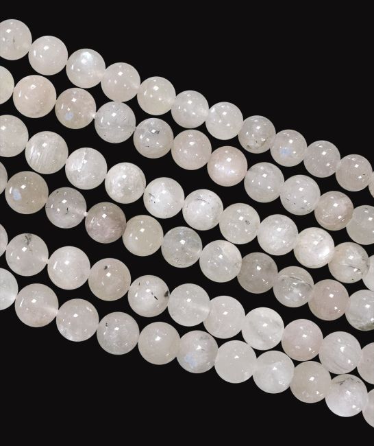 Pierre de Lune blanche Péristérite perles 6mm sur fil 40cm