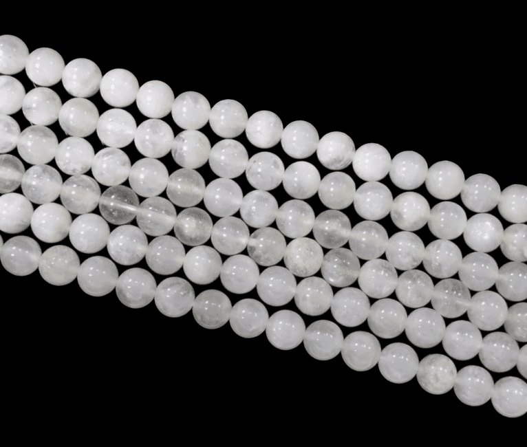 Pierre de Lune blanche Péristérite A perles 8mm sur fil 40cm chez Arabesk