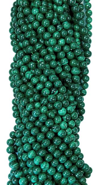Malachite Foncée AA perles 7-8mm sur fil 40cm