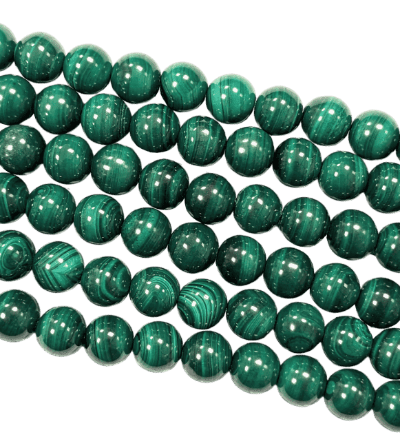 Malachite Foncée AAA perles 8-9mm sur fil 40cm