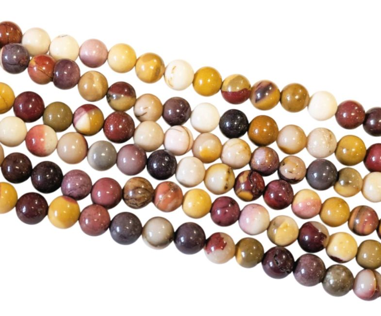 Jaspe Mokaite A perles 6mm sur fil 40cm