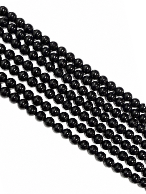 Onyx A perles 6mm sur fil 40cm chez Arabesk