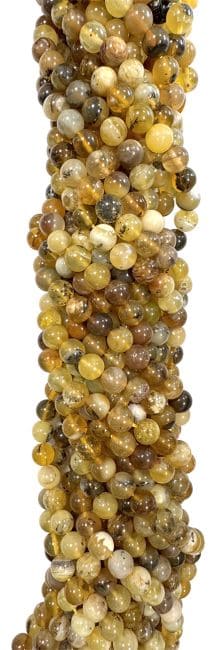 Opale Jaune perles 8mm sur fil 40cm