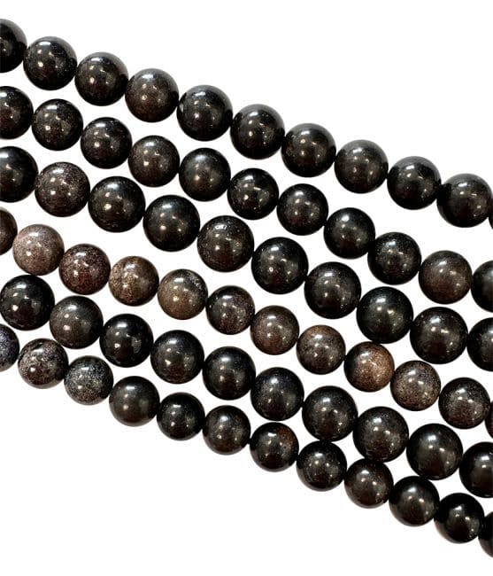 Opale Noire perles 5-6mm sur fil 40cm